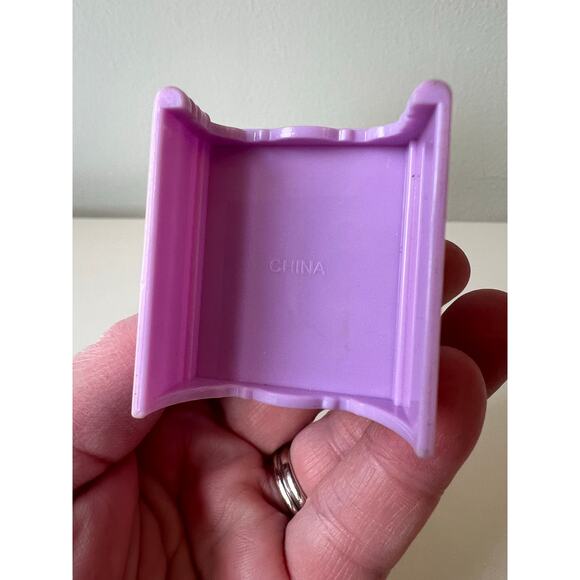 Loving Family Dollhouse Purple Pink White Night Stand Table Replacement Part - Picture 5 of 6